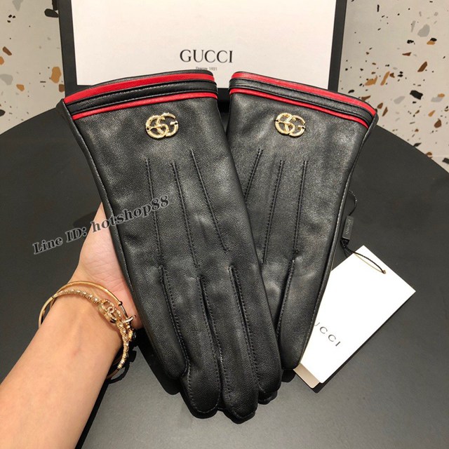 Gucci專櫃新款觸屏女款手套 古馳官網同步女士新款高檔羊皮手套 mmyj1671